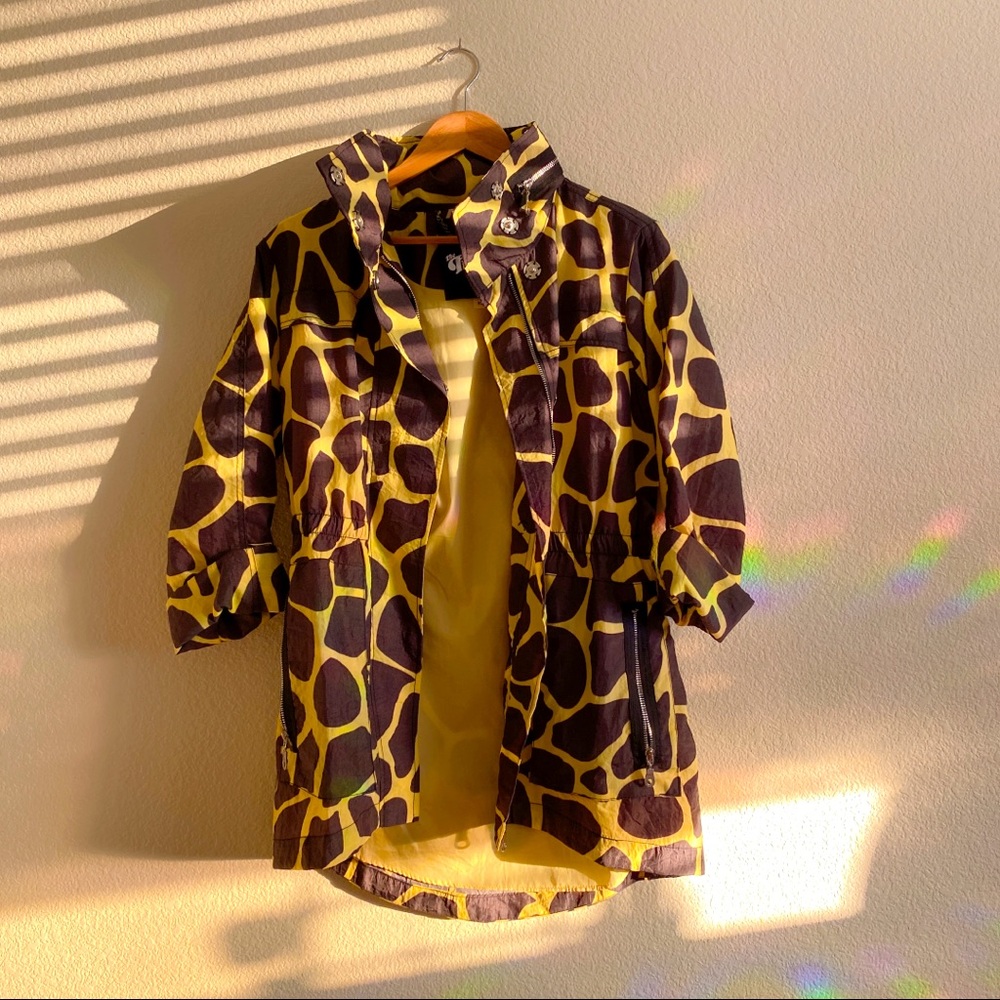 Giraffe print water resistant jacket